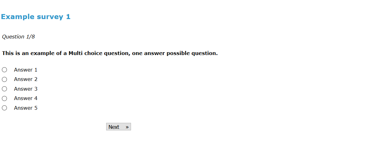3.1 Multiple Choice, one answer possible